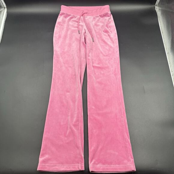 Juicy Couture Velour Rhinestone Logo Sweatpants Womens Extra Small Pink Y2K - Picture 3 of 5